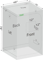 zazzy Grow Tent, 48"x48"x78" Growing Tents for Indoor Plant 600D Mylar Hydroponic Grow Tent High Reflective Growing Tent Room for Indoor Plant Fruit Flower Veg