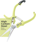 Modern Sprout Pruning Shears - Herb Snipping Scissors- Lightweight Gardening Tools W/Easy Lock - Flower Cutter Garden Shears - Carbon Steel Blade + Reusable Holster (Chartreuse, 1-Pack)