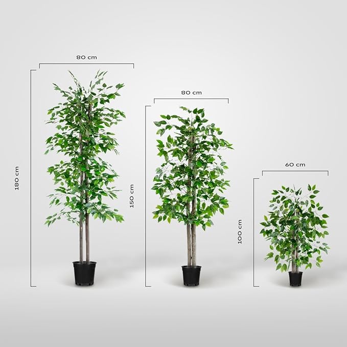 BLAINE | Ficus 39in | Decorative Artificial Plants | Large Artificial Plant | Artificial Plants for Indoor/Outdoor use | Realistic Decorative Artificial Plant for Home