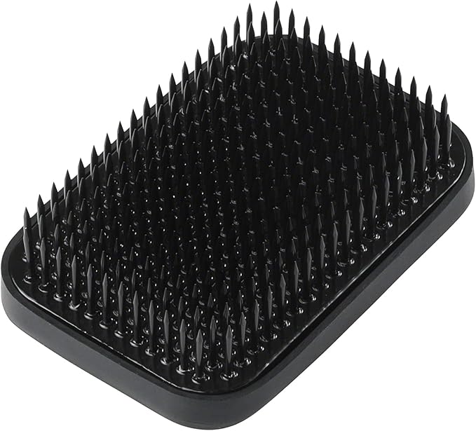 Wazakura Japanese Black Ikebana Kenzan Flower Holder Rectangular Square, Made in Japan Floral Arranging Pin Frog Tool - (3.2 in (83mm), Black