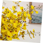 LIOOBO 3 Forks Artificial Dancing Orchid Flower Branches - Decor for Weddings and Living Rooms - Perfect for Floral Arrangements and Indoor Decoration