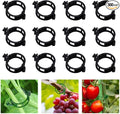 100pcs Plant Support Clips for Climbing Plants, Reusable Plastic Trellis Clips for Tomato, Grape Vine, Vegetables, Garden Fixing Clips (300, Black)