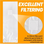 100PCS Mushroom Planting Kit - 8"5"20" Thickened Growing Bags, 6 Mil Thick Durable, Tear Resistant, 0.2 Micron Porosity Resistant High Pressure Spawning Bags