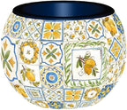 PieceRelax 3D Puzzle Planter - Retro Tiles - Danish Folklore Style, for Mom, Home Decor Flower Pots for Indoor Cactus, Succulents Pots [K1104]