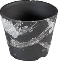 Wazakura Shigaraki Series Small Handmade Ceramic Bonsai Pot with Drainage Hole, Made in Japan, Garden Trainning Contanaire, Flower Succulent Houseplant Planter - White Brush Strokes