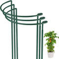 Tioncy 3 Pcs 48 H x 12.6 W Plant Support Stakes Cages for Garden, Metal Half Round Plants Tension Rods for Indoor Outdoor Large Tall Flower Vegetables Tomato Peony Rose Support