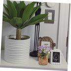 Artificial Phalaenopsis Orchid Bonsai Faux Orchid Flowers Lifelike Plastic Potted Plant Home Decoration for Living Room Office Bedroom