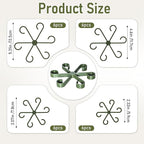 24PCS Forest Green Plant Stem Support, Invisible Stem Supports for Indoor Plants, Monstera Plant Support for Healthy Growth, 4 Sizes Climbing Houseplant Holders, Reusable Plant Accessories