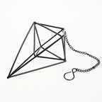 ZOOELAY Hanging Air Plants Holders Black Airplants Plant Hanger Metal Geometric Inoor Planter Holder Air Ferns Display Rack with Chain 4Pcs …