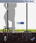 Upgrade 4-Hook Shepherds Hooks for Outdoor with Plastic Tube, 76" Heavy Duty Bird Feeder Pole with 5 Prongs Base, Adjustable Garden Hook for Solar Light, Hanging Plant, Wedding Decor, 1 Pack