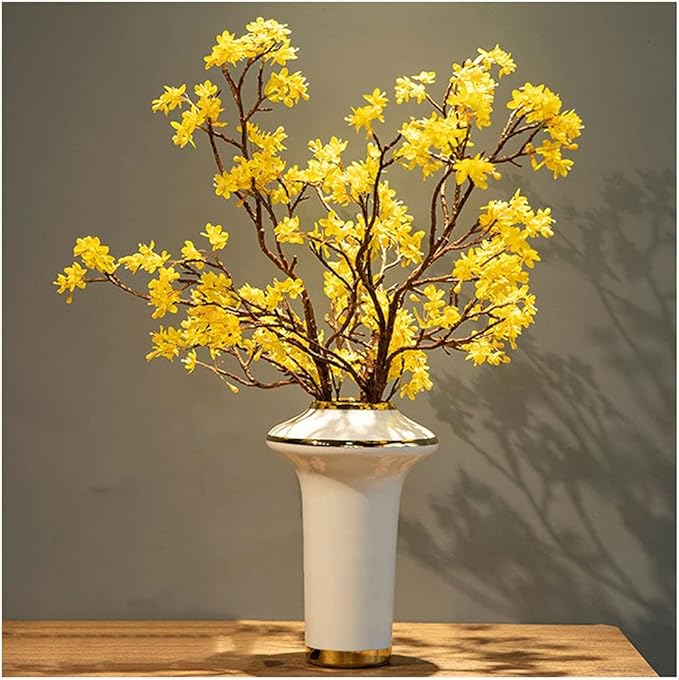 Fake Flowers Artificial Flowers Winter Orchid Simulation Fake Flowers Living Room Porch Decoration Dining Table Balcony Silk Dry Bouquet Vase Decoration Flowers for Decoration (Color : 1) (D)