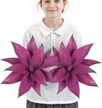Velener 14 Inch Artificial Agave Plants, UV Resistant Fake Outdoor Plants, Small Faux Plants for Indoor Decor(Purple)-2 Pack