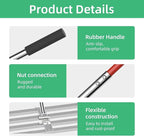 Lawn Leveling Rake 30"x10", Heavy-Duty Stainless Steel Yard Leveling Rake, Professional Soil Leveling Tool for Pastures, Golf Lawns, Gardens, Yards (Silver)