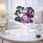 Bonsion Preserved Flowers for Delivery, Purple Rose Bouquet Gift for Women and Mom, Long Lasting Floral Arrangement for Birthday & Anniversary