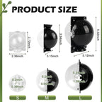 Tree Root Growing Box, Air Layering Pods Propagation Kit, Reusable Half Transparent Plants Asexual Reproduction Grafting Ball with Zip Ties for Fast Propagation Plants (6pcs Small + 6pcs Meidum)
