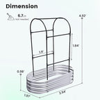 KING BIRD Raised Garden Bed with Arched Trellis Galvanized Planter Garden Box Outdoor for Gardening, Climbing Vegetables, Flowers 3.94x1.97x0.98 Ft, Silver