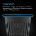 AC Infinity Net Cups 4-Inch, Heavy Duty Garden Slotted Net Pots with Wide Lip Rims, 25-Pack Black Bucket Basket for Indoor Outdoor Growing, Orchids, Aquaponics, Hydroponics
