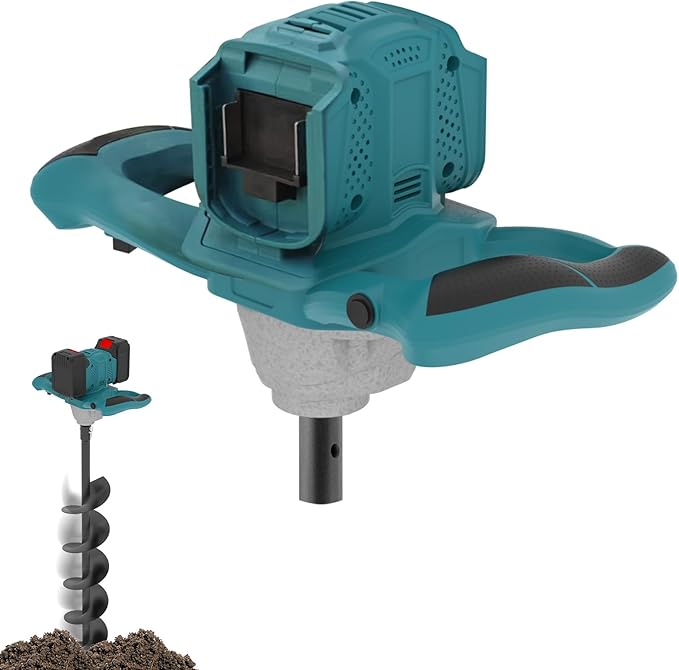 Cordless Post Hole Digger for Makita 18V Battery (NOT Included), Electric Earth Auger Posthole Digger, Power Drill Auger for Fence, Farmland, Garden, Plant