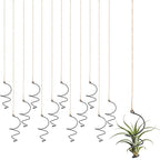 12 Pcs Air Plants Live Holders with Jute Ropes, Soilless Air Plant Hanger Hanging Plant Holder Succulent Hanging Display