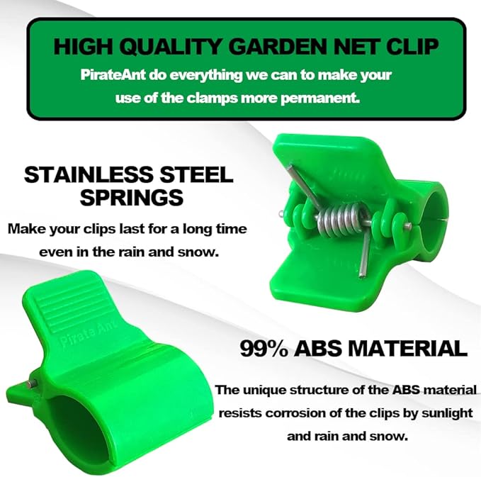 Greenhouse Clamps for 1/2 Inch PVC Pipe, Greenhouse Hoops,Support Frame, Grow Tunnel,Plant Support Garden Stakes.For Fixing Plant Cover, Garden Plastic Sheeting, Film Row Cover, Net.