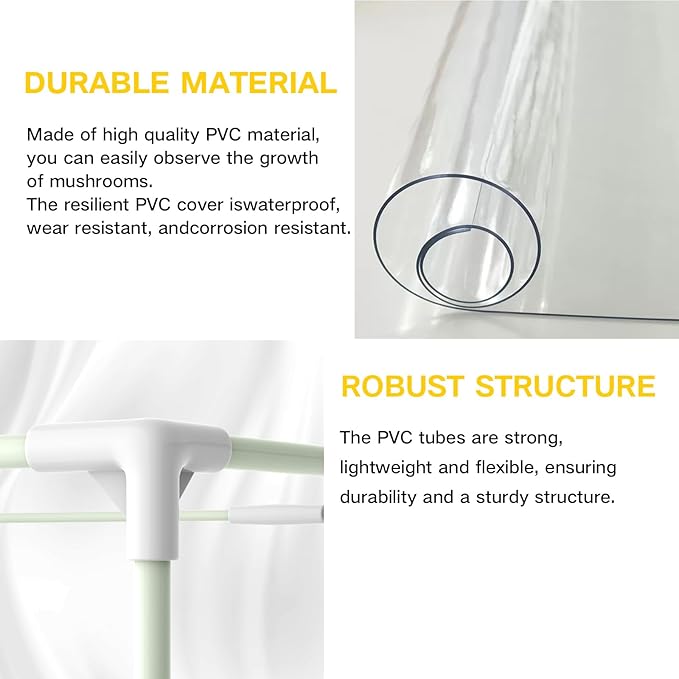 ACover Large Still Air Box Mushroom, Mushroom Grow Bag Kit Mycology Fume Hood Propagation Stations Grow Kit Monotub Kit Mushroom Planting Bag Tent for Spores Horticulture Supplies,31.5x 20.5x 20.5inch