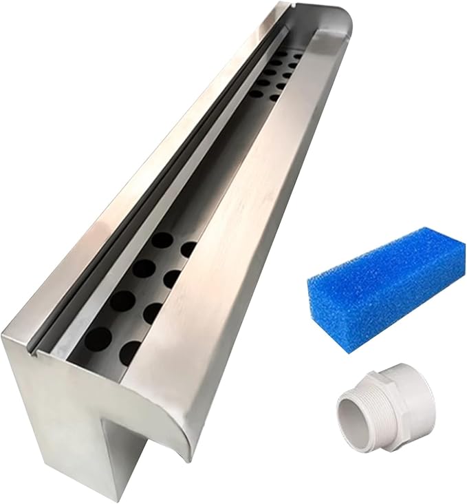 Waterfall Spillway Kit for Pools & Ponds - Wide Overflow Outlet, Perfect for Villas & Hotel Landscaping, Enhance Your Outdoor Water Features