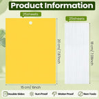 Qualirey 25 Pcs 6x8 Inch Yellow Sticky Traps for Gnats, Dual-Sided Sticky Gnat Traps for Indoor Outdoor Plants, Pest Control for Fungus Gnats, Fruit Flies, Whiteflies with Twist Ties