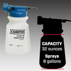 Chapin Made in USA G385, 32 Ounce, Insecticide Hose End Sprayer, Sprays 6 Gallons, Fan Spray Nozzle, Translucent White