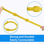 California JOS 60 PCS 6 Inches Reusable Cable Ties, Adjustable Cord Straps, Cable Organizer, Cord Wrap and Hook Loop Cords Management -yellow