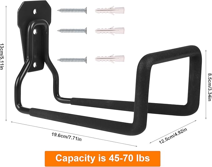 PeoMev Metal Garden Hose Holder - Heavy Duty Hose Hanger Wall Mounted Water Hose Holder for Outside Yard, Sturdy Hose Reel Hose Hooks for Water Hose, Extension Cords