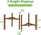 Airpark Plant Stand Indoor Adjustable, Metal Modern Plant Stand, Heavy Duty Stable Plant Pot Flower Holder Indoor Outdoor Corner, Fit 8 9 10 11 12 inch Pots, Dark Brown (Pot & Plant Not Included)