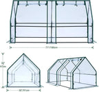 Ohuhu Portable Mini Greenhouse, 71"x36"x36" Greenhouses for Outdoors with Dual Large Zipper Doors & Ground Stakes, Waterproof & UV Protected Plastic Green House for Outside Garden Patio Transparent