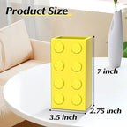 Vase for Lego 10347 10280 10328 Flowers, for Lego Flower Bouquet Building Set,Display Stand for LegoRoses Cherry Blossom Sunflower Tulips Daffodils Lotus-Gift for Lego Flowers Lover(vase only)-Yellow