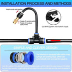 New Quick Connector Drip Irrigation Kits,Automatic Irrigation System With Replaceable 360-degree Bending Dropper,atomizing Copper Nozzle For Watering System For Garden Plant Lawn Patio.(Copper Nozzle)