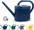 Watering Can for Indoor & Outdoor Plants, Plant Watering Can with Stainless Steel Shower Head, 1 Gallon Plastic Watering Can for Garden, Flowers, Vegetable, Greenhouse (Dark Blue, 1 Gallon)