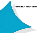 SUNNY GUARD Custom Size 7'x7' Turquoise Blue Sun Shade Sail Rectangle UV Block Shade for Backyard Yard Patio Deck Garden(Customized)