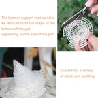 15 Pack Flower Pot Hole Mesh Pad Plastic Cone Bottom Grid Gasket Drain Mat Cover Drainage Screen for Plants Bonsai Gardening Breathable Hydrophobic Anti-Rot Root Prevent Soil Leakage