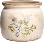 Pots for Plant, Cottage Rustic Clay Ceramic Tabletop Flower Pots, 6.29'' Plant Pots Indoor with Drainage, Sage Yellow Vase & Planters, Farmhouse Home & House Decor, Gifts for Mom