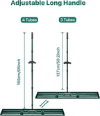 Lawn Leveling Rake 45x10'', Yard Leveling Rake for Soil with Adjustable Handle, Stainless Steel Lawn Leveler Tool for Garden, Backyard, Farm, Golf Course