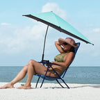 G4Free UPF 50+ Adjustable Beach Umbrella XL with Universal Clamp for Chair Stroller Wheelchair Golf Cart Bleacher Patio