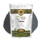 Organic Way Edible Basil Seeds | Organic & Kosher Certified | Sabja Seeds Rich in Fibers | Raw, Vegan, Non GMO & Gluten Free | USDA Certified | Origin - India (4 Ounce Pack)