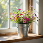 Hosley 3 Pack of Galvanized Planters 5" Dia x 4.5" H Durable Metal Plant Pots for Floral Arrangements Indoor and Outdoor Gardening with Vintage-Inspired Charm Rustic