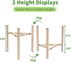 Aripark Plant Stand Indoor Adjustable, Metal Modern Plant Stands, Small Heavy Duty Stable Plant Pot Flower Holder Outdoor Corner, Fit 8 9 10 11 12 inch Pots, Light Khaki (Pot & Plant Not Included)