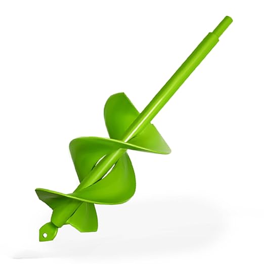 3"x16.5" Green Twin Auger Drill Bit – Wide & Fast Double Spiral Drill for Planting & Posts – Heavy Duty Steel with Hex Shank