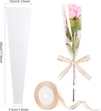 100 Set Floral Water Tubes with Single Rose Sleeve Flower Bouquet Bags Plastic Floral Vials Stem Water Tube Small Rose Water Holder Flower Wrapping Bags Rose Water Holder Florist Supplies