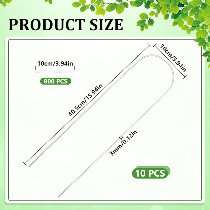 10Pcs U-Shaped Plant Trellis for Climbing Plants, Acrylic Houseplant Trellis for Monstera Pothos Plants, Plant Support for Potted Plants Accessory Vine Ivy Hoya Flowers Indoor Outdoor