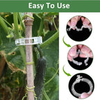 100PCS Secured Plastic Plant Clip, Upgrade Grape and Tomato Vine, Garden Clips for Climbing Plants, Plastic Trellis Clips Plant Support Clips Tomato Grape Vine Vegetables Plant Fixing Clips