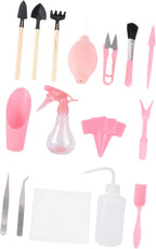 3-Piece Gardening Kit House Plant Accessories 16pc Mini Gardening Tools Set Plant Tweezers Garden Supplies Garden Tools Random Color