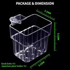2 PCS Aquarium Plant Holder Top Hanging Fish Tank Plant Pot Aquarium Planter Cups for Water Feature Decoration