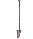 Root Slayer 22311 Nomad Compact Steel Garden Spade for Digging Soil and Root Removal, Portable Tool, Red